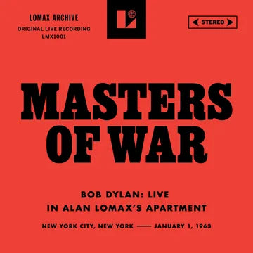 Bob Dylan — Masters Of War (Live in Alan Lomax's Apartment) (7" Vinyl) - RSD Black Friday 2025