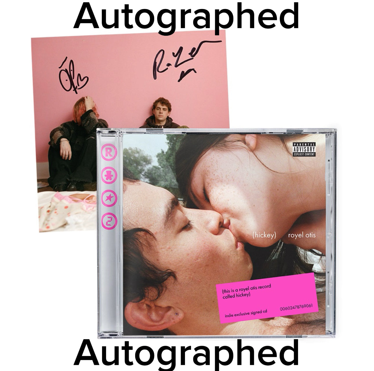 "Hickey (Autographed)" - (Parental Advisory Explicit Lyrics, Indie Exclusive, Limited Edition, Autographed / Star Signed, CD) - Royel Otis
