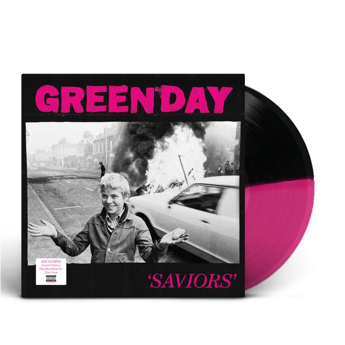 Saviors (Magenta & Black Color Split Vinyl w/24"x36" Poster, Indie Exclusive) by Green Day