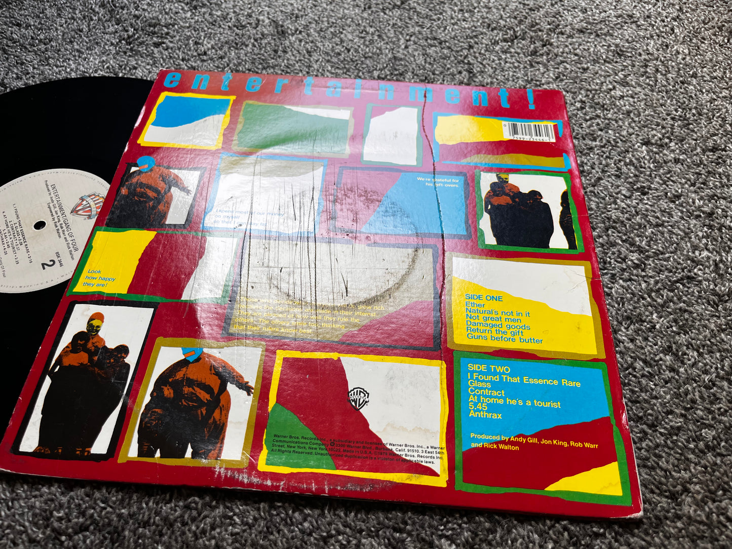 Entertainment! - Gang of Four Vinytl 1979 USA BSK 3446 Used VG