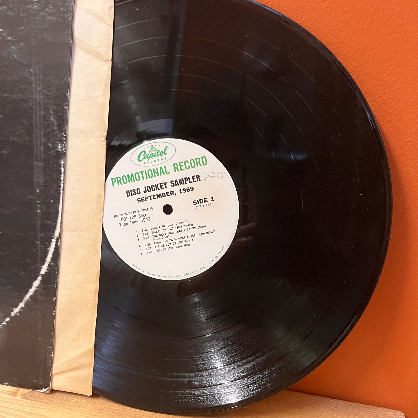 Disc Jockey Sampler September, 1969 Used Vinyl Promotional Copy VG+