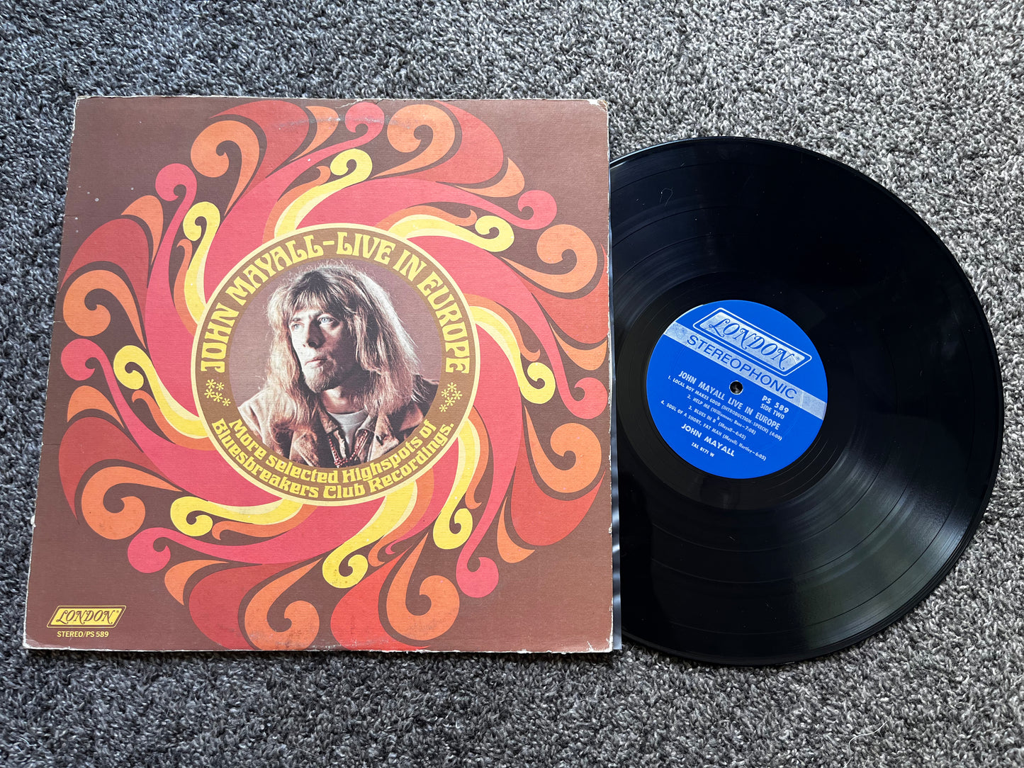 John Mayall - Live In Europe Vinyl London STEREO PS 589 Used VG+