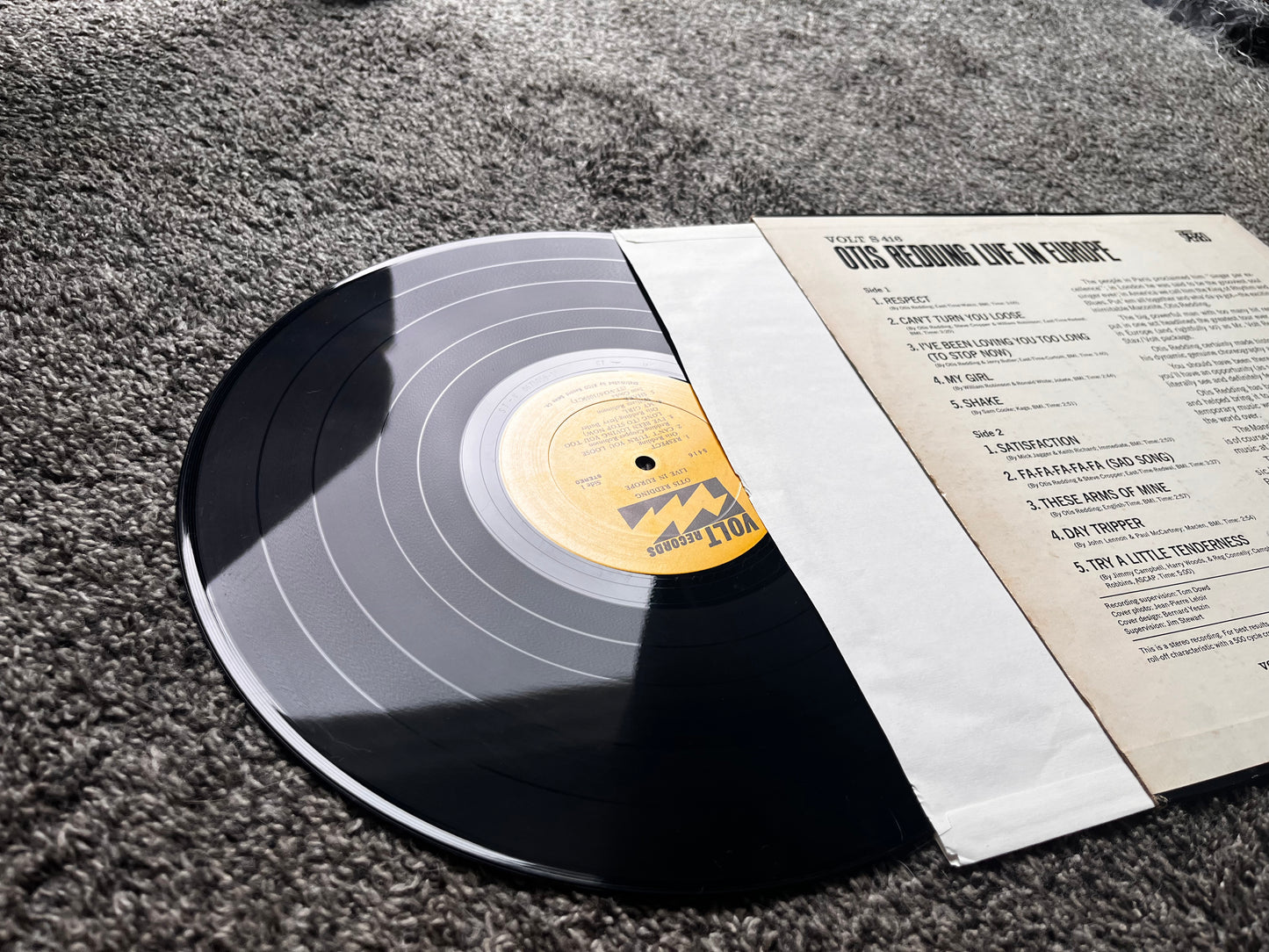 Otis Redding Live In Europe Vinyl VOLT S-416 STEREO 1967 VG+