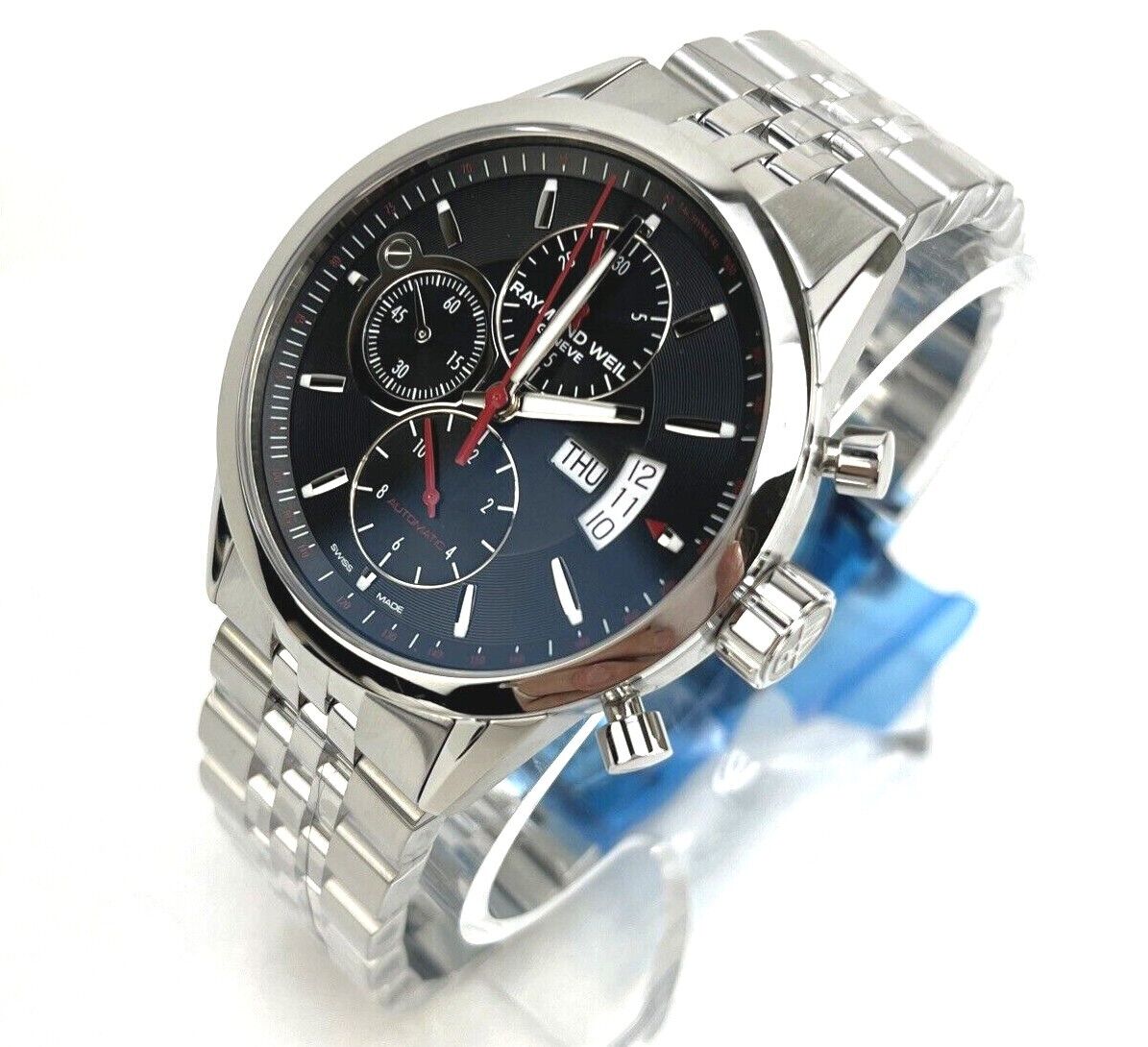 Raymond Weil Freelancer 7730-ST-20041 Stainless Chronograph New With Tags Works