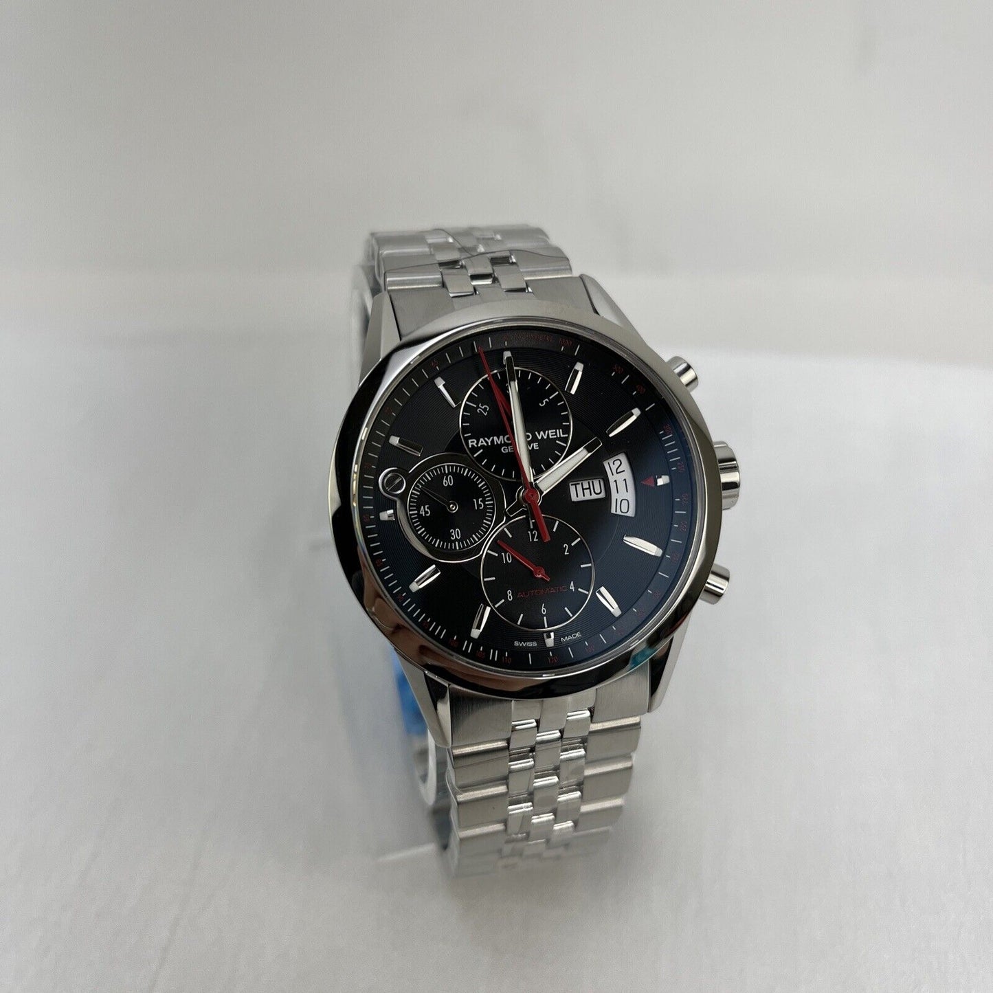 Raymond Weil Freelancer 7730-ST-20041 Stainless Chronograph New With Tags Works