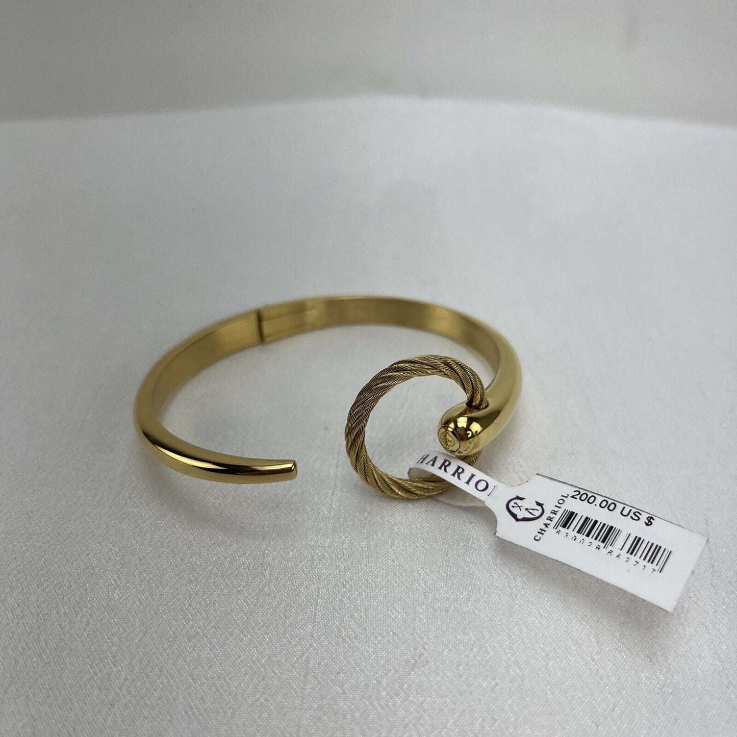 Charriol Infinity Zen 04-404-1232-0CM Women's Medium Gold Bangle New In Box