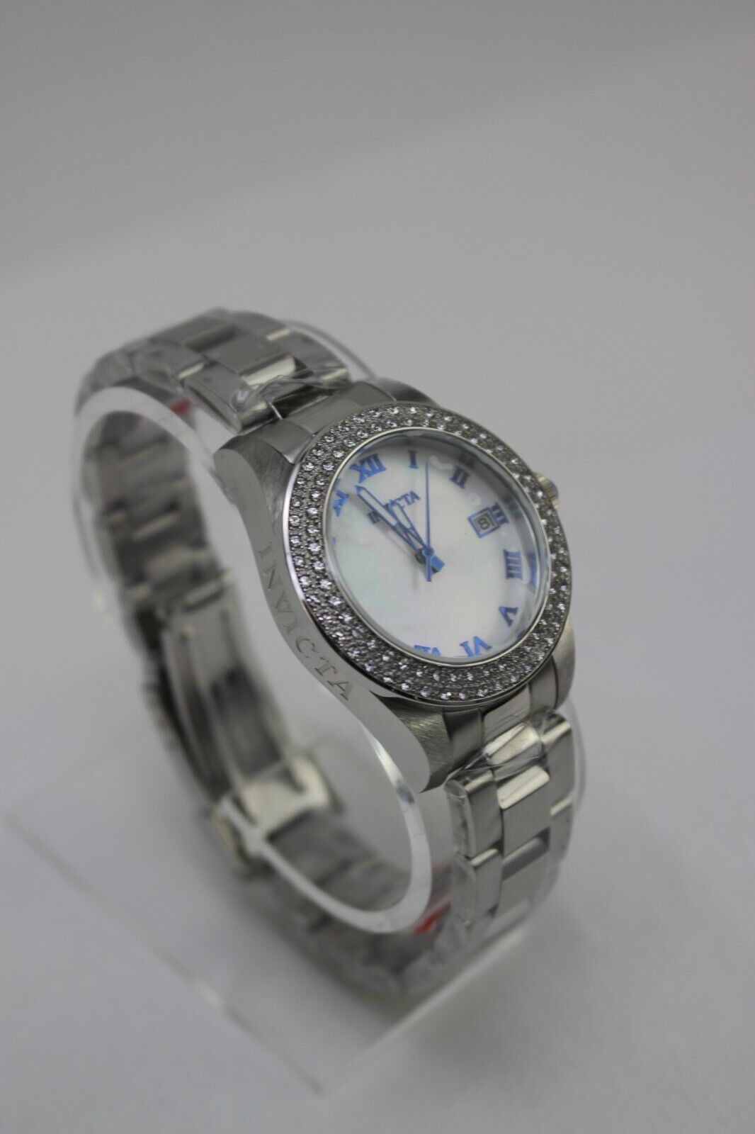 Invicta 36069 Angel Lady Ladies Quartz Watch 34mm Stainless Steel 100M New Works