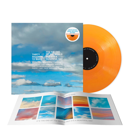It's The End Of The World But It's A Beautiful Day [Tangerine LP] [Alternate Cover] - Thirty Seconds To Mars Vinyl