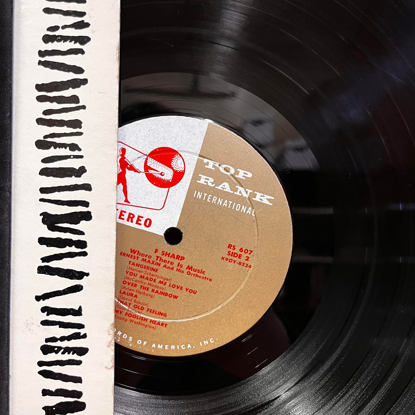 f#...where there is music - Ernest Maxin and his orchestra Top Rank Velvet Sleeve RS 607 VG+ Vinyl