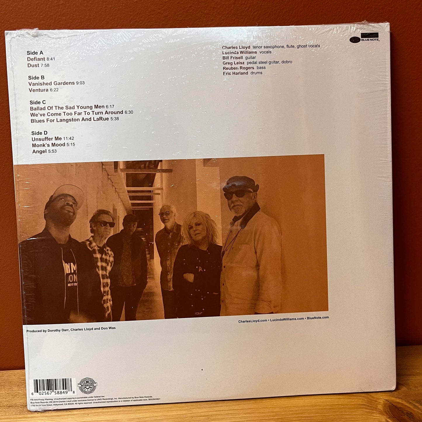 Vanished Gardens - Charles Lloyd & The Marvels + Lucinda Williams Blue Notes New Sealed Mint 2018