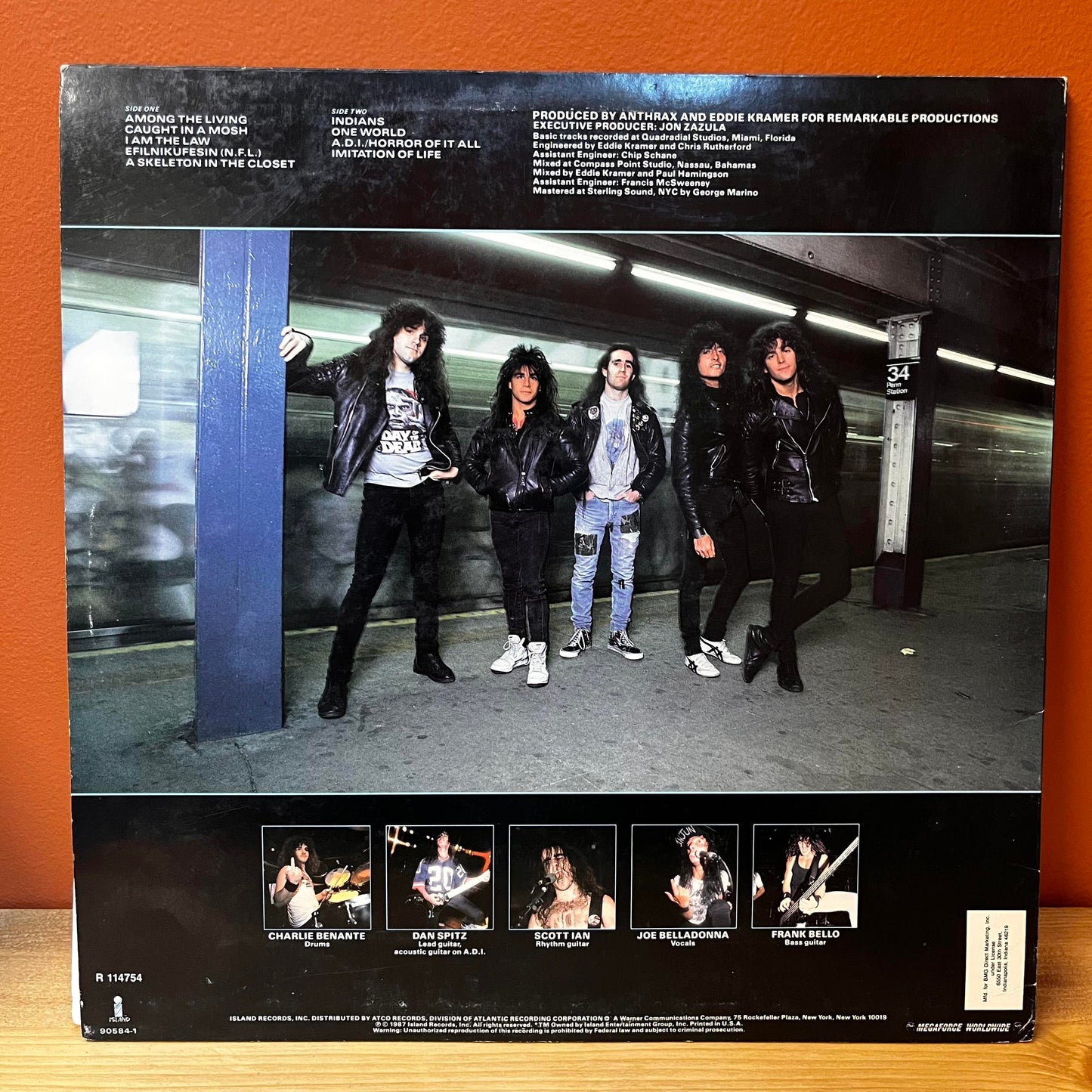Anthrax Among The Living Club Edition R 114754 Used VG+ Vinyl