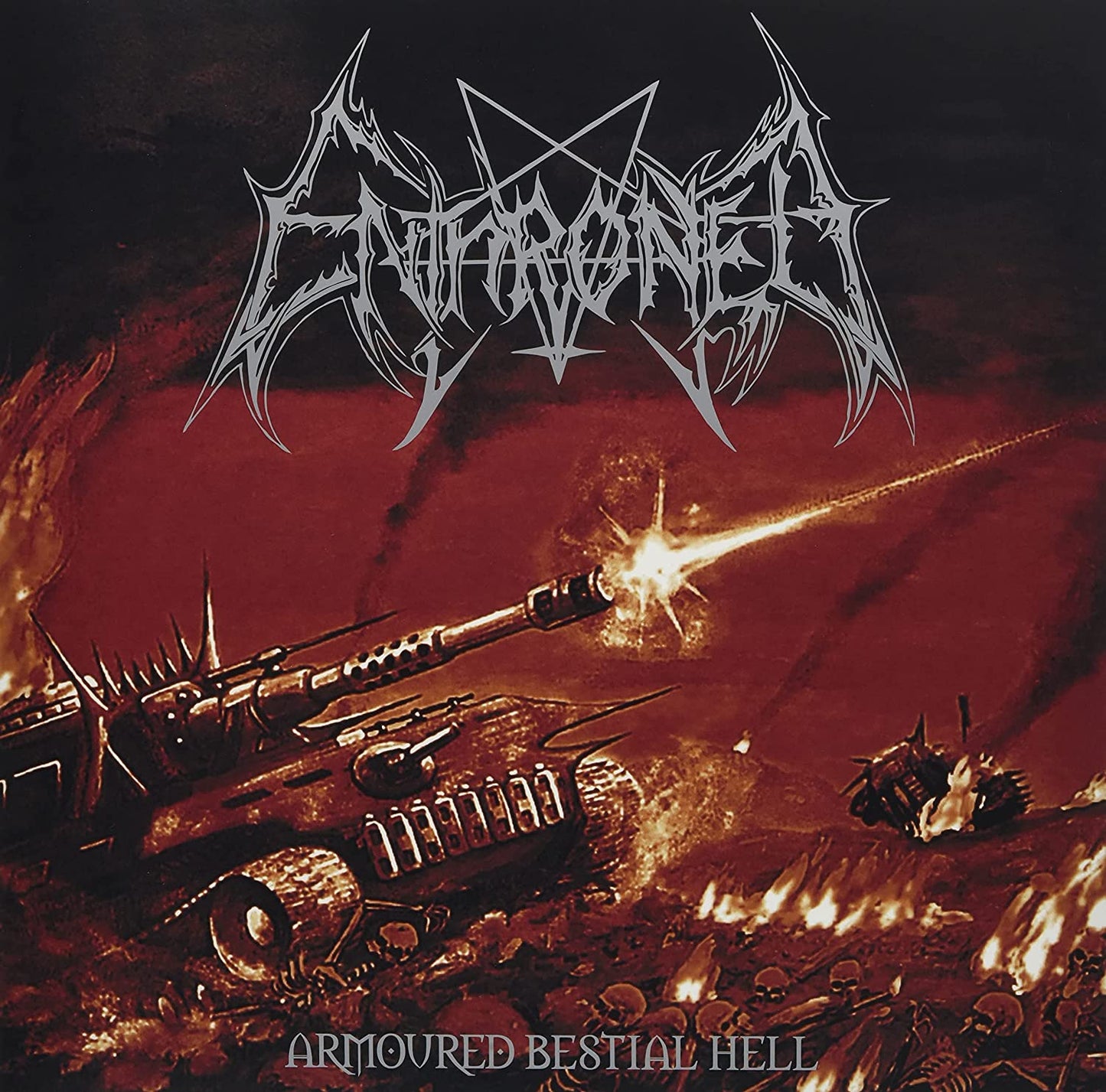 ARMOURED BESTIAL HELL (CLEAR VINYL WITH RED/ORANGE/WHITE SPLATTER)