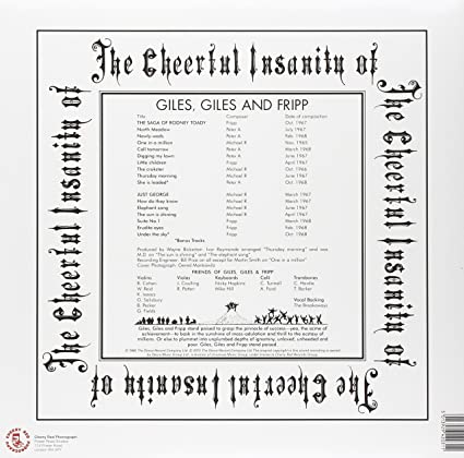 Cheerful Insanity Of... - Giles Giles & Fripp (Vinyl)