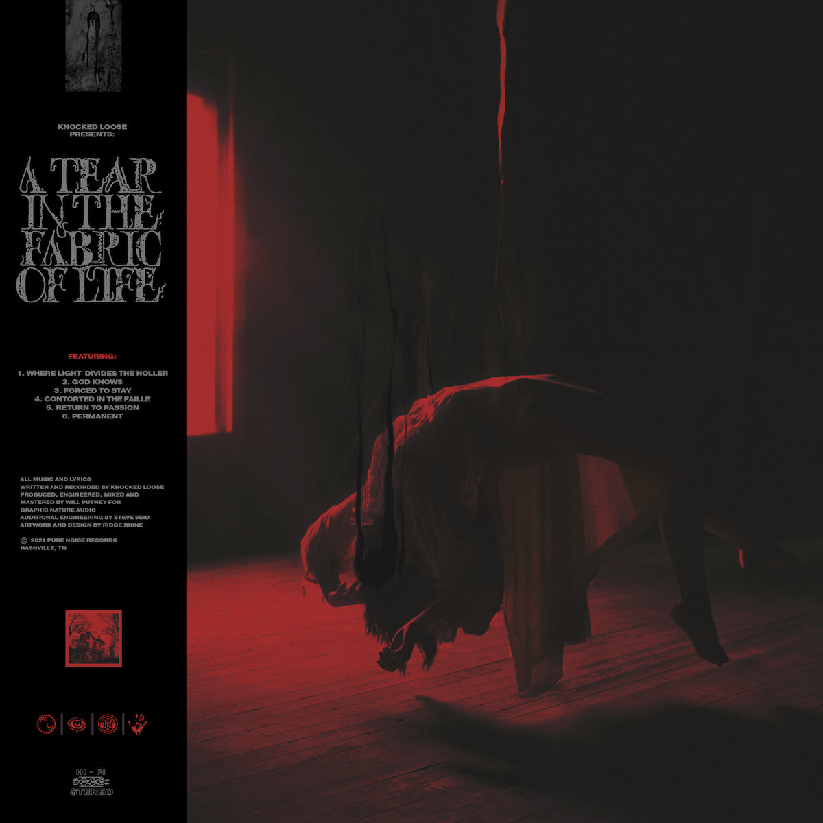 A Tear In The Fabric Of Life EP - Knocked Loose (Vinyl) (Indie Exclusive Limited Edition Blood Red with Heavy Black Splatter)
