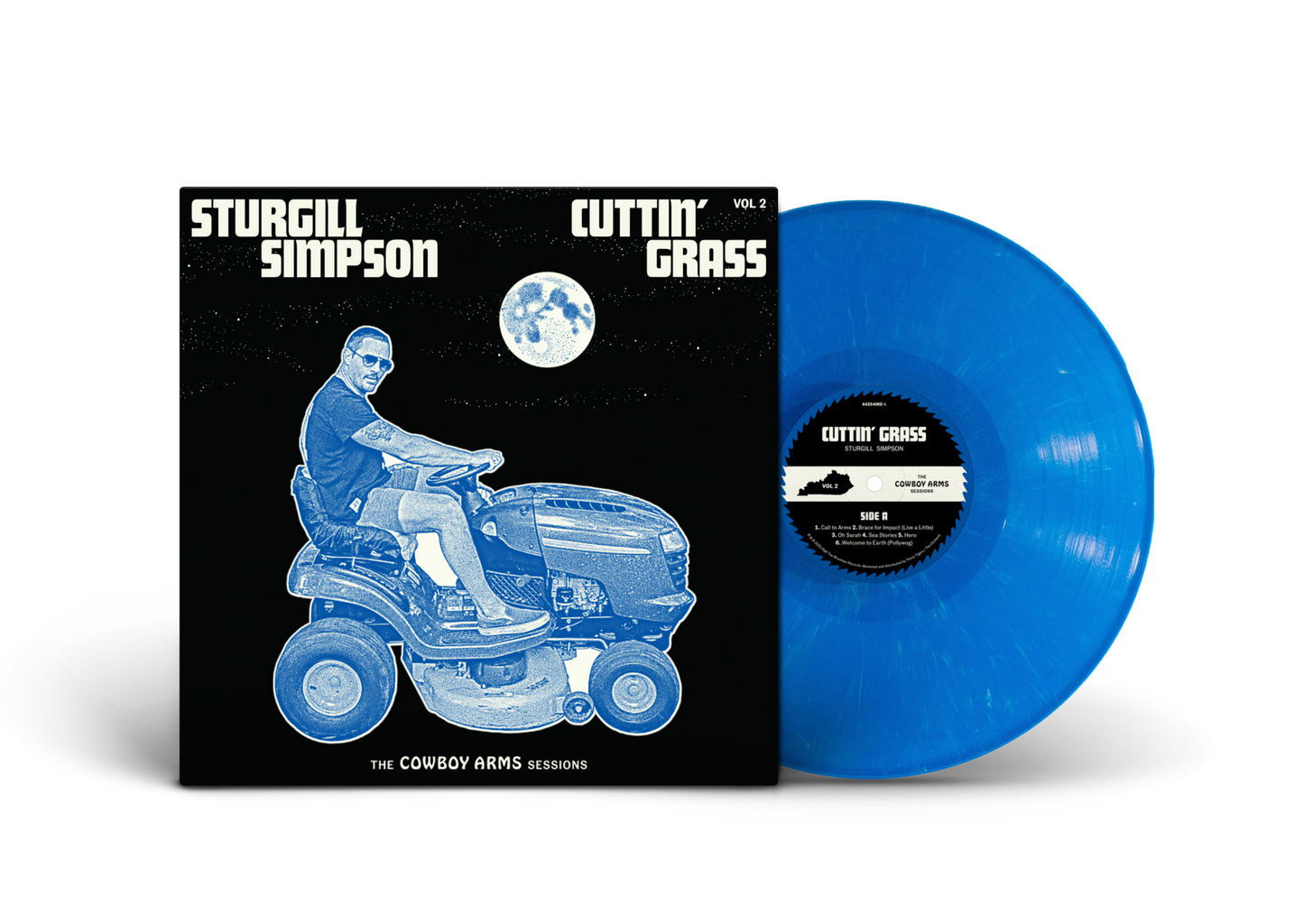 Cuttin' Grass - Vol. 2 (The Cowboy Arms Sessions) - Sturgill Simpson (Vinyl) (Indie Exclusive Limited Edition Opaque Blue w. White Swirl)