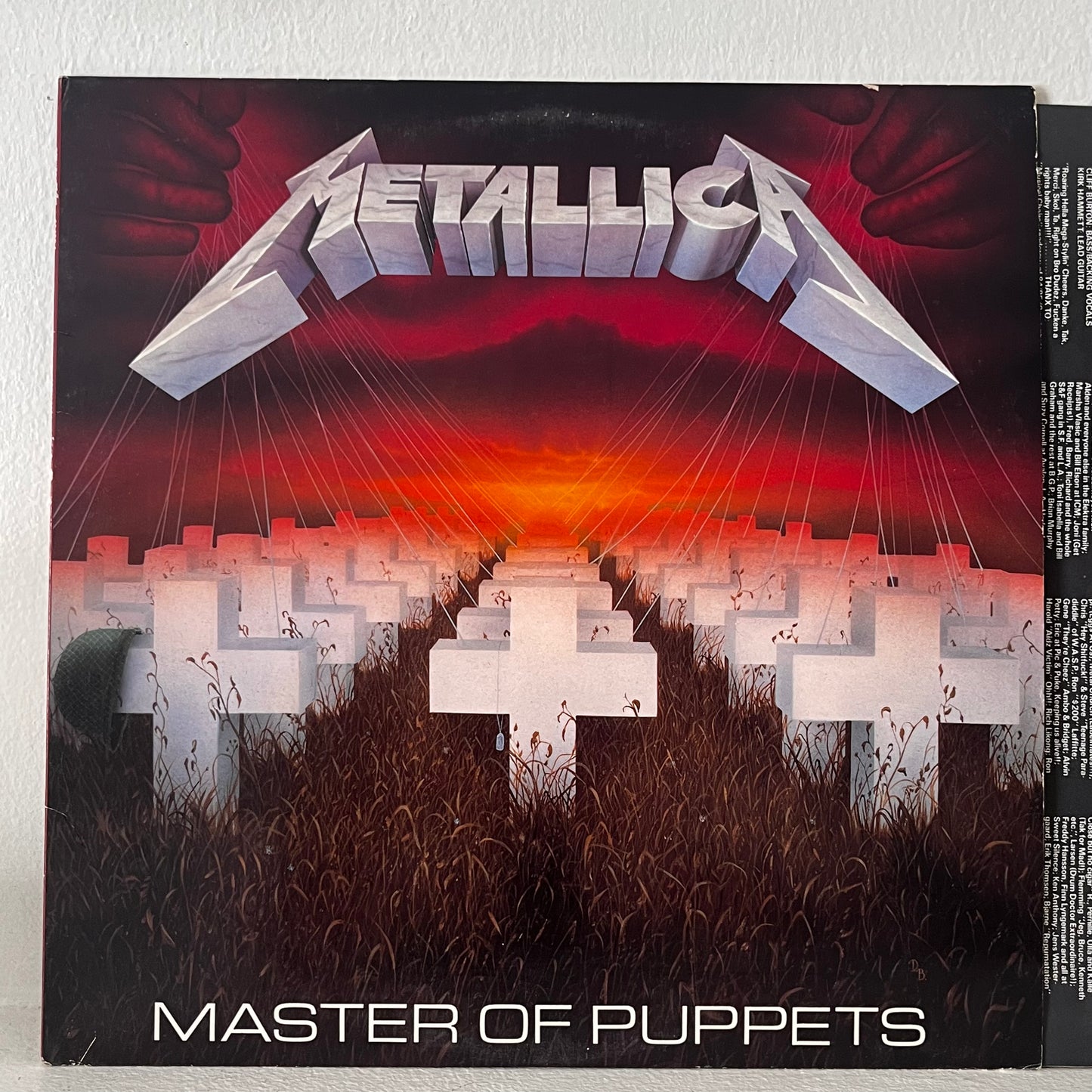 Metallica Master of Puppets Elektra 60439-1 With inner Lyric Sleeve VG+