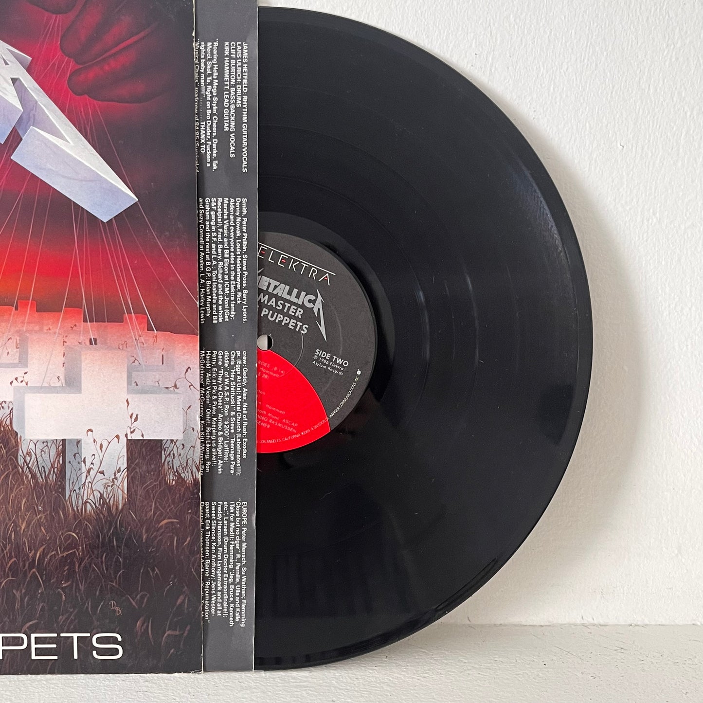 Metallica Master of Puppets Elektra 60439-1 With inner Lyric Sleeve VG+