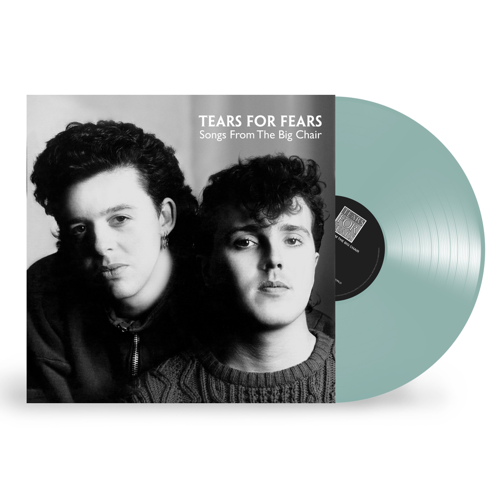 the album cover for Tears For Fears - Songs From The Big Chair [Indie Exclusive Coke Bottle Clear LP]