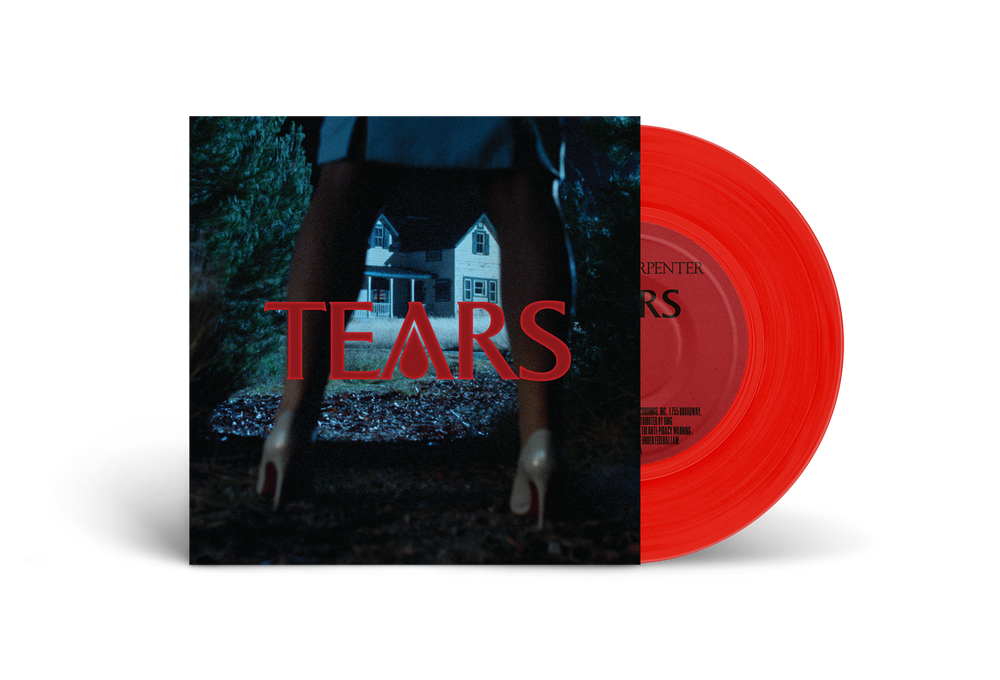 the album cover for Sabrina Carpenter - Tears [Indie Exclusive Red 7 inch Single]