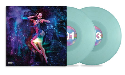 the album cover for Doja Cat - Planet Her - 5th Anniversary [Translucent Pale Blue]