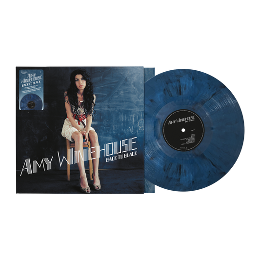 the album cover for Amy Winehouse - Back To Black - 20th Anniversary [Indie Exclusive Chalkboard Marble]