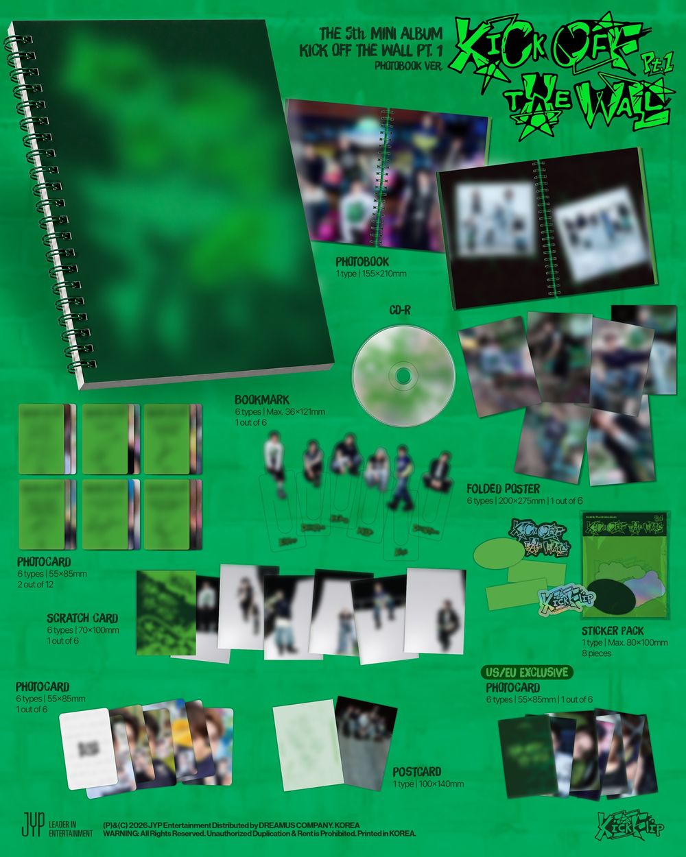 the album cover for Kickflip - KICK OFF THE WALL PT.1 [PHOTOBOOK Ver.]