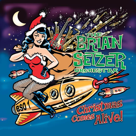 the album cover for Brian Setzer Orchestra - Christmas Comes Alive [RSD BF 2026]