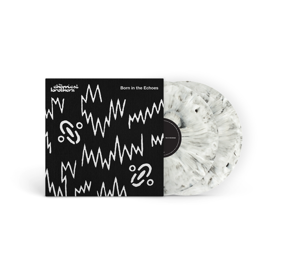the album cover for The Chemical Brothers - Born In The Echoes - [180g White Marble 2 LP]