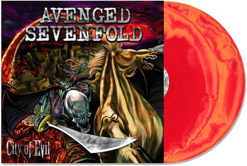 "City of Evil (IEX)" - (Parental Advisory Explicit Lyrics, Indie Exclusive, Colored Vinyl, Orange, Red, Limited Edition, 2 LP) - Avenged Sevenfold