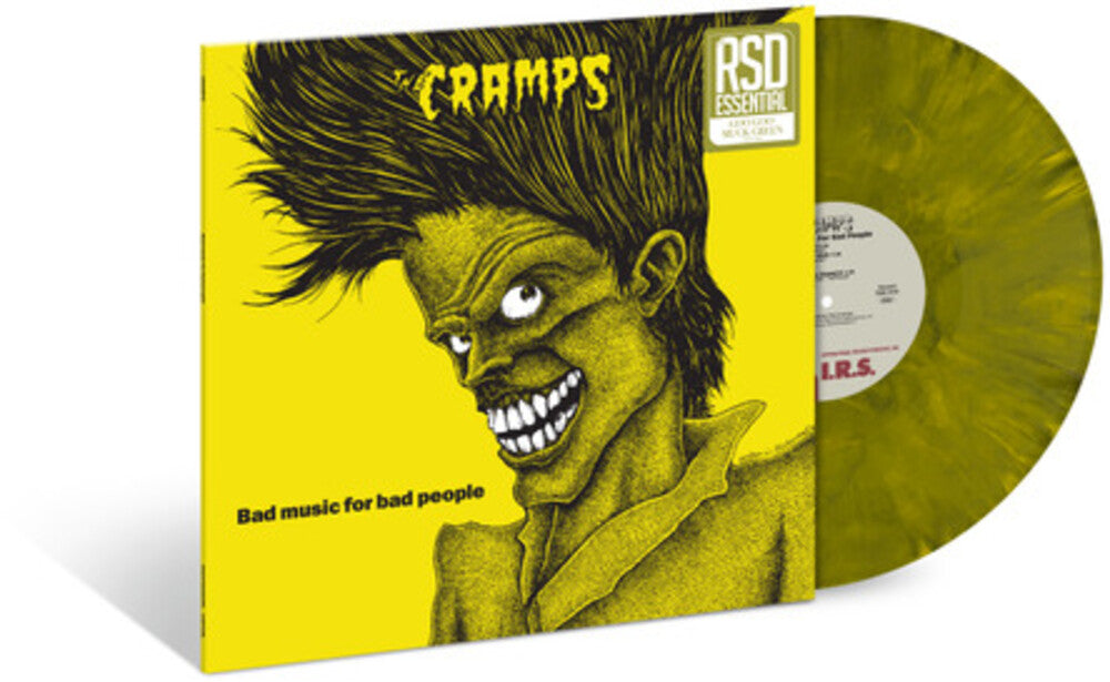 the album cover for The Cramps - Bad Music For Bad People [RSD Essentials Goo Goo Muck Green]
