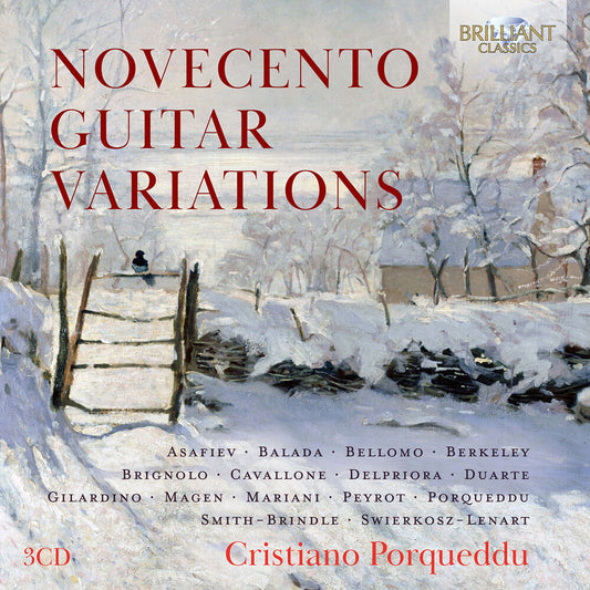 the album cover for Cristiano Porqueddu - Novecento Guitar Variations