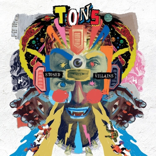 the album cover for Tons - Stoned Villains (3-tone Black Splatter Vinyl)