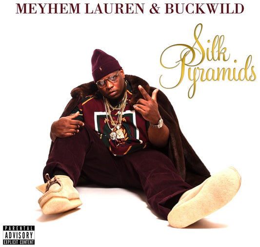 the album cover for Meyhem Lauren & Buckwild - Silk Pyramids