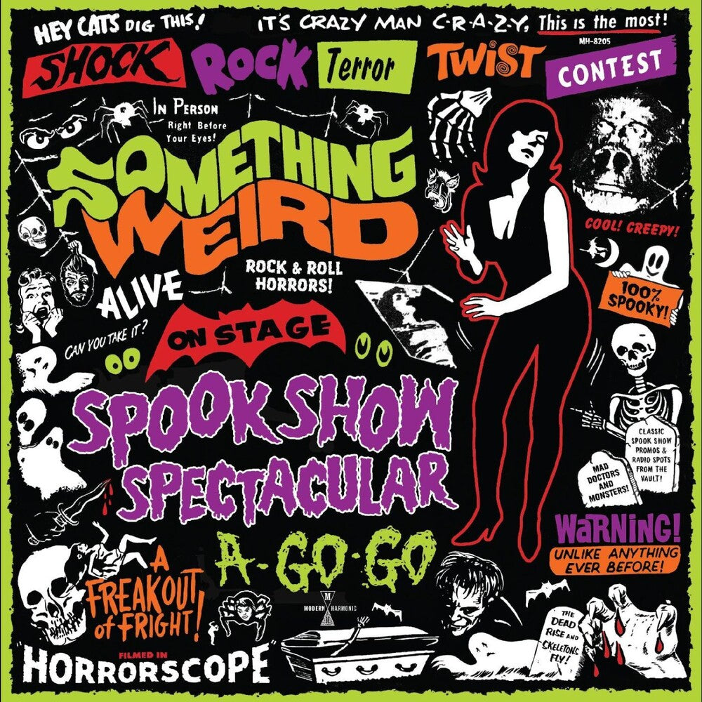 the album cover for Something Weird (W/Dvd) - Spook Show Spectacular A-Go-Go (W/Dvd)