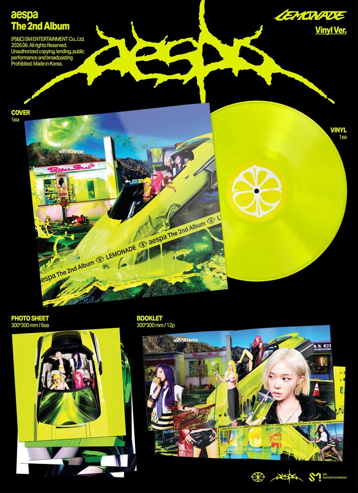 the album cover for Aespa - The 2nd Album ‘LEMONADE’ [Neon Yellow]