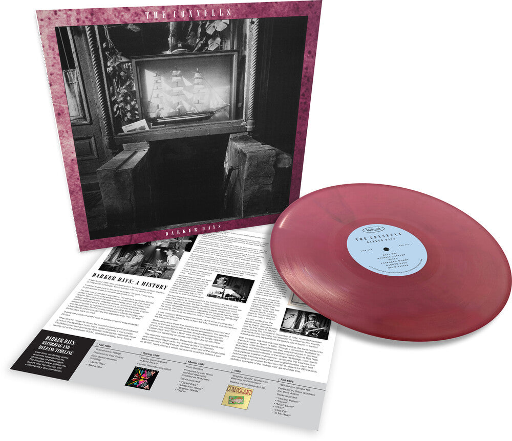 the album cover for Connells - Darker Days [Indie Exclusive] Pink (Bonus Tracks) [Colored Vinyl] (Pnk)