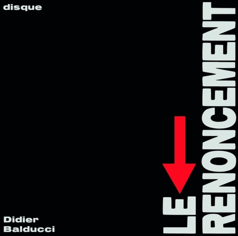 the album cover for Didier Balducci - Renoncement