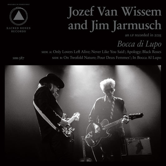 the album cover for Jozef Van Wissem and Jim Jarmusch - Bocca di Lupo and Mouth of the Wolf