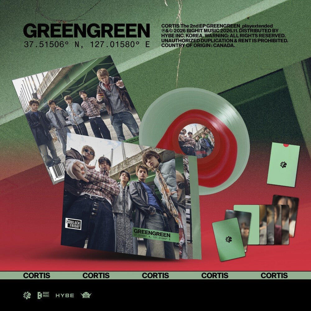 the album cover for Cortis - GREENGREEN_playextended (Vinyl RSD ver.) [RSD BF 2026]
