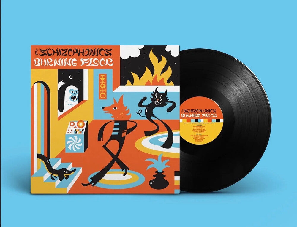 the album cover for Schizophonics - Burning Floor