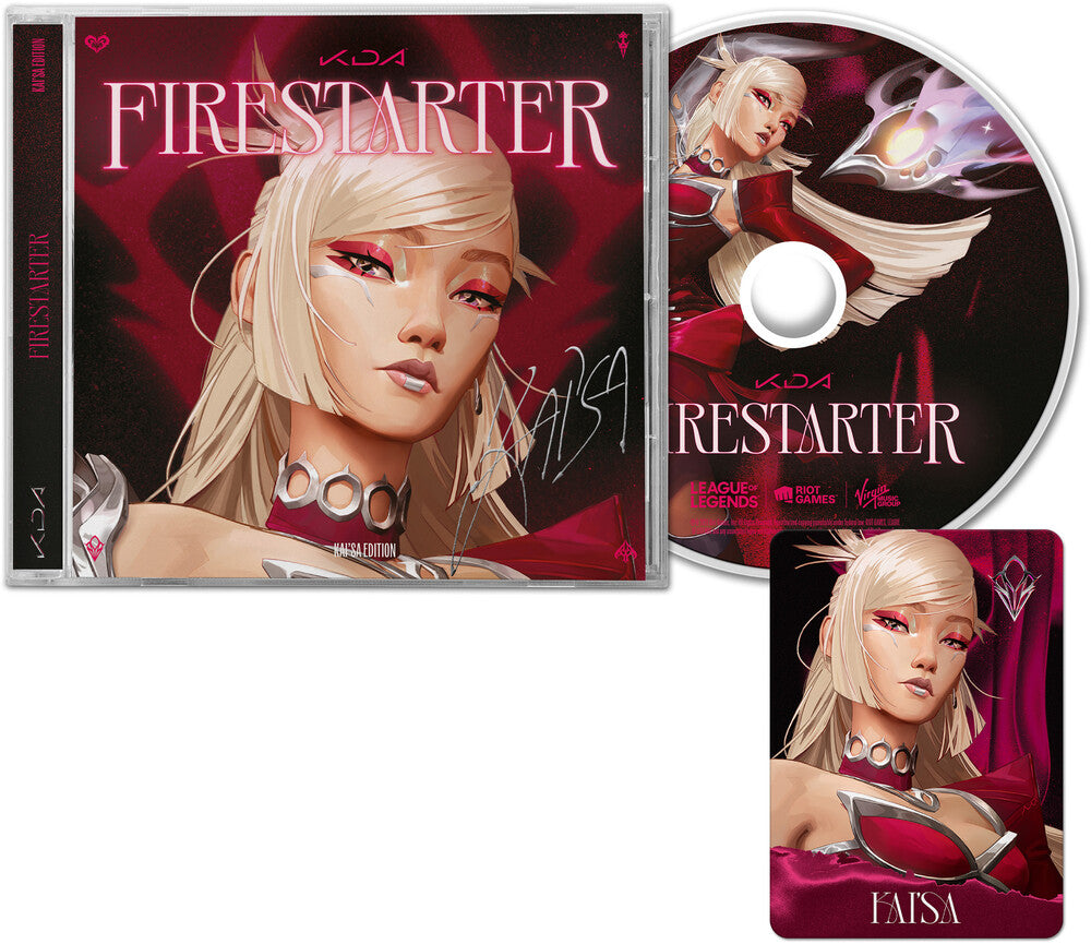 the album cover for K/DA, League of Legends - FIRESTARTER (EP) [Kai'Sa Edition]