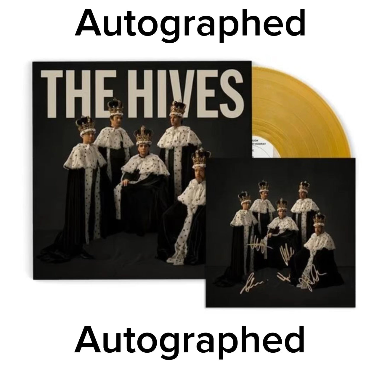 "The Hives Forever Forever The Hives (IEX)" - (Indie Exclusive, Colored Vinyl, Gold, Autographed / Star Signed) - The Hives