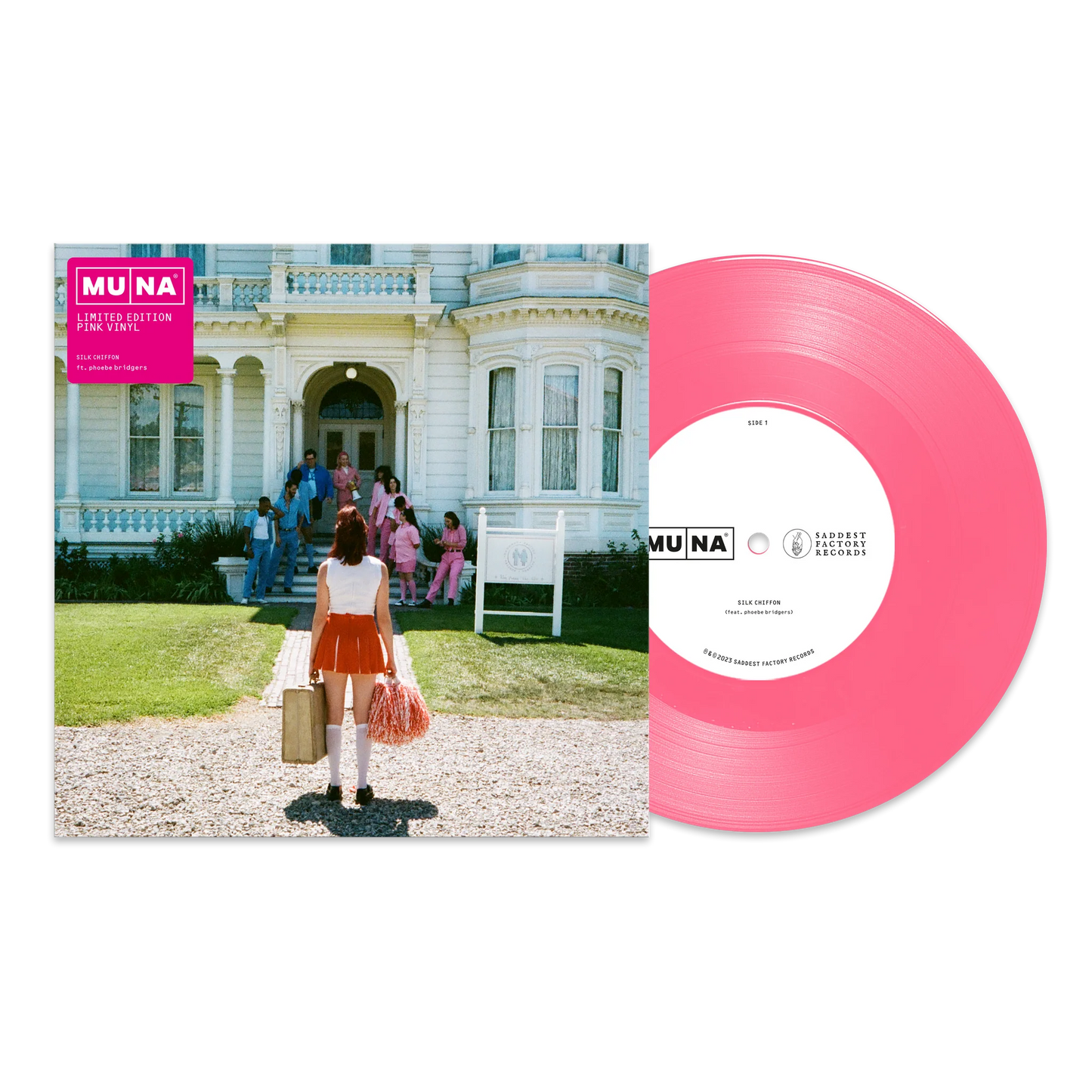 Silk Chiffon ft. Phoebe Bridgers (Pink 7" Single) - Muna Vinyl