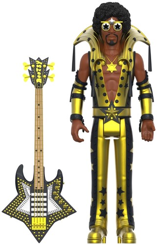 Super7 - Bootsy Collins - ReAction Wv 2 - Bootsy Collins (Black And Gold) (Collectible, Figure, Action Figure)