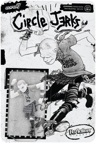 Super7 - Circle Jerks ReAction Figure Wave 1 - Skank Man (Grayscale) (Collectible, Figure, Action Figure)