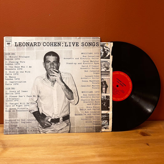Leonard Cohen: Live Songs Used Vinyl KC31724 Columbia 1973 VG+