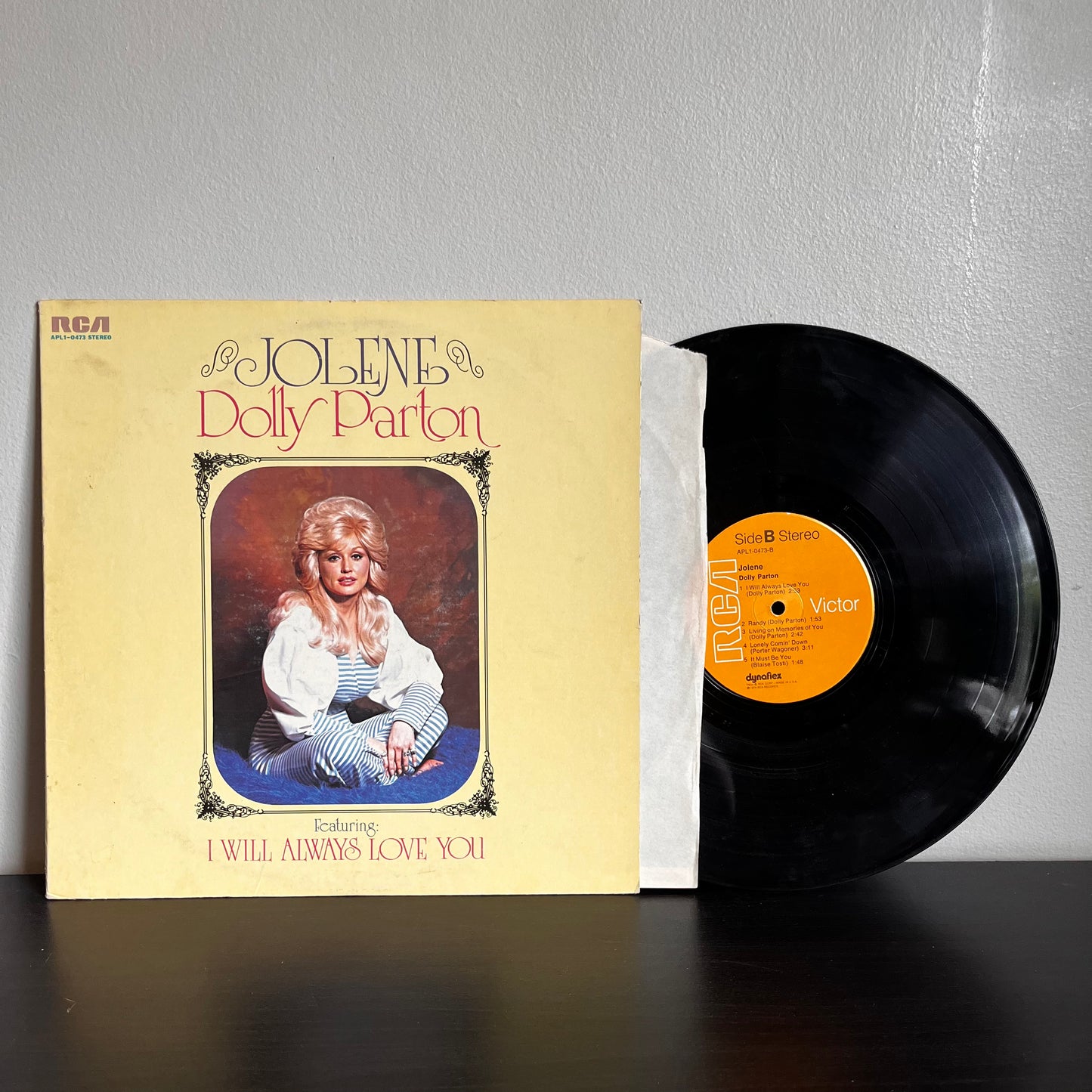 Jolene - Dolly Parton RCA APL1-0473 Used Vinyl G+ 1974 Indianapolis Pressing Orange Label