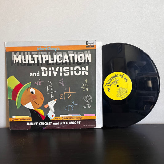 Multiplication and Division - Jimmy Cricket and Rica Moore Used Vinyl 1963 Disneyland Record 1286 VG+