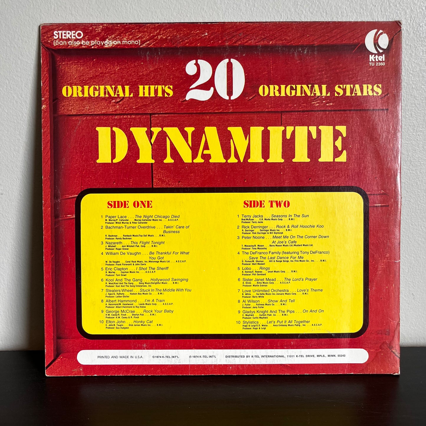 Dynamite 20 Original Hits 20 Original Stars STEREO TU-2360 Used VG+