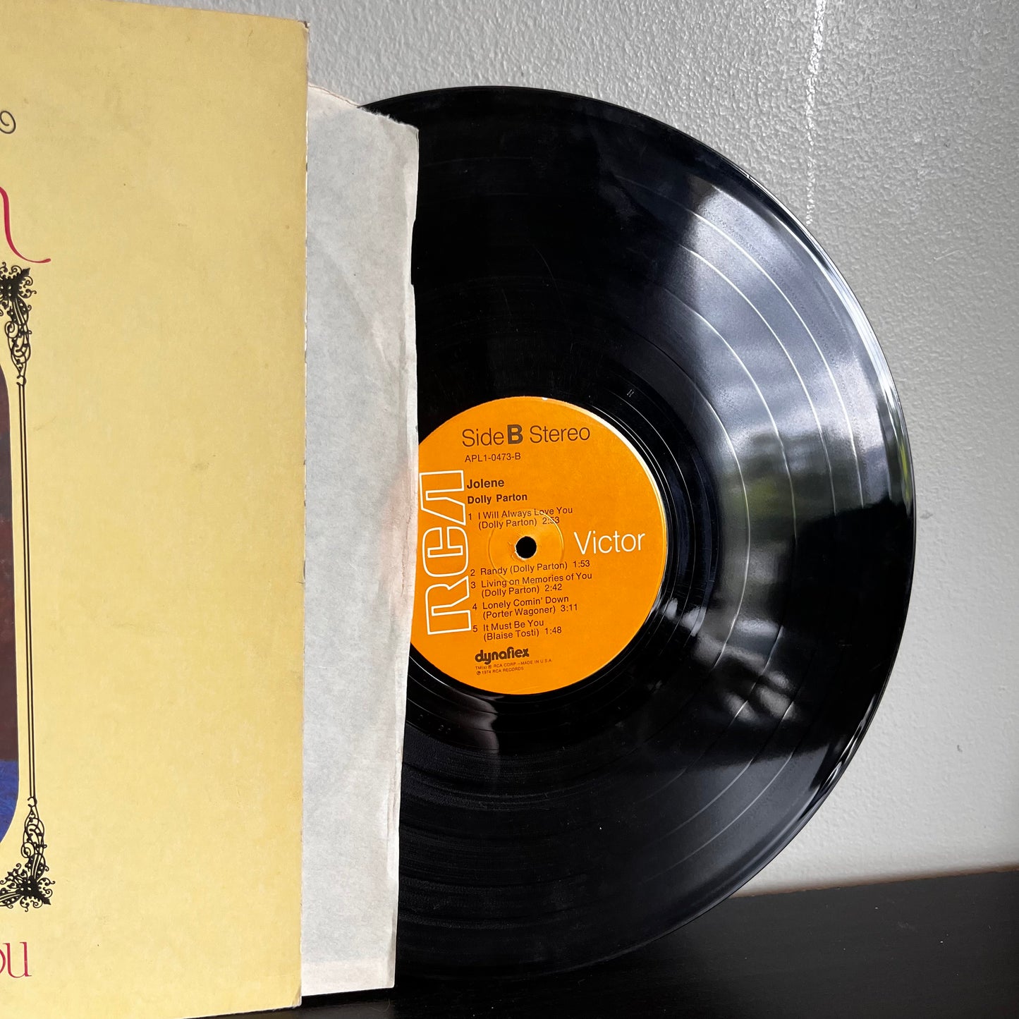 Jolene - Dolly Parton RCA APL1-0473 Used Vinyl G+ 1974 Indianapolis Pressing Orange Label